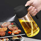 Premium 2-in-1 Oil Sprayer & Dispenser Bottle | Perfect for Cooking, Air Frying & Salads