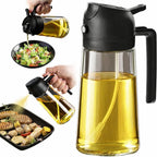 Premium 2-in-1 Oil Sprayer & Dispenser Bottle | Perfect for Cooking, Air Frying & Salads