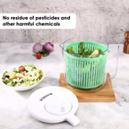 Premium Manual Salad Spinner & Vegetable Dryer | Large Capacity Lettuce Washer & Fruit Dryer