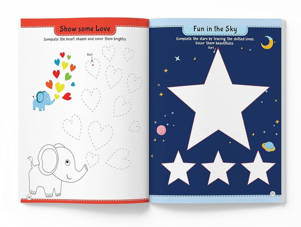 101 Pencil Control Activity Book – Tracing & Coloring Workbook for Kids