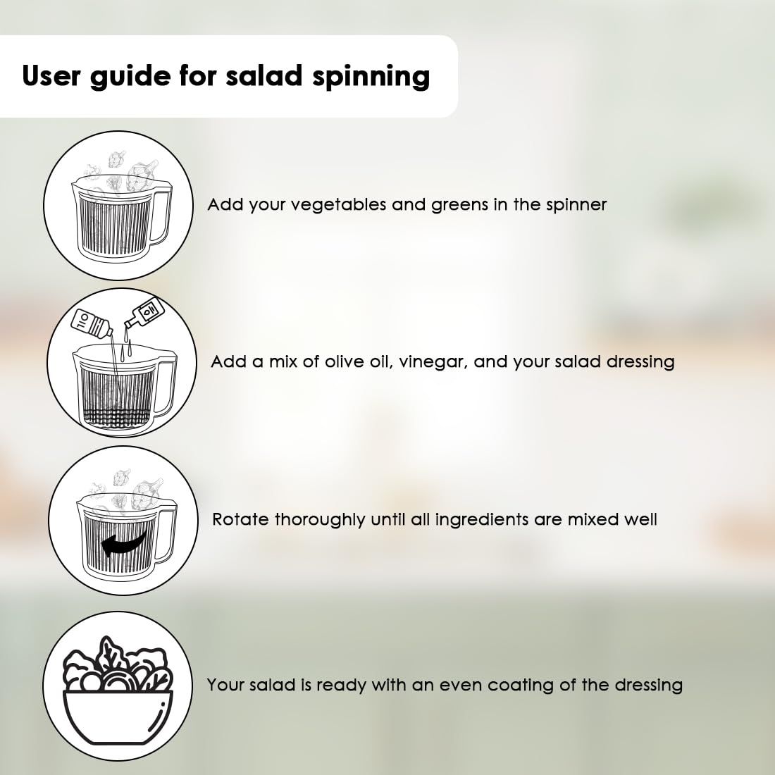 🥗 Manual Salad Spinner – Quick Vegetable & Fruit Dryer