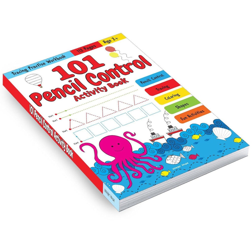 101 Pencil Control Activity Book – Tracing & Coloring Workbook for Kids