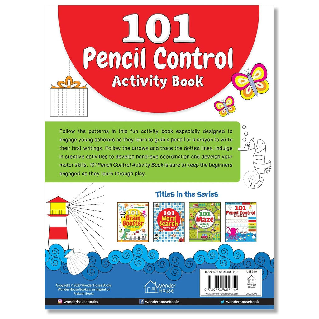 101 Pencil Control Activity Book – Tracing & Coloring Workbook for Kids