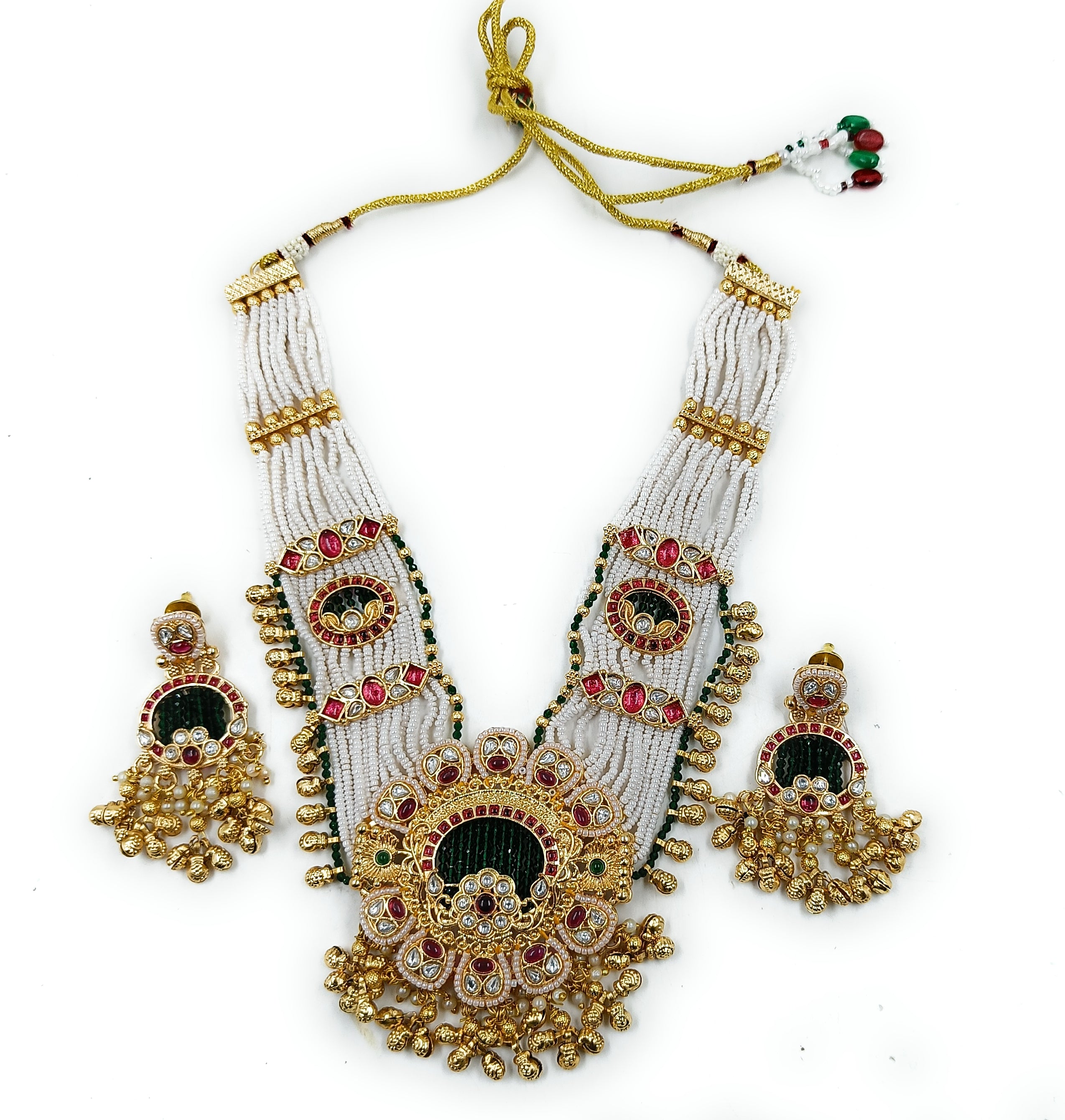Royal Kundan Pearl Necklace Set
