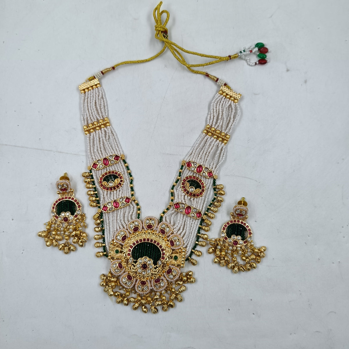 Royal Kundan Pearl Necklace Set