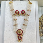 Royal Pearl Kundan Necklace & Earrings Set