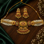 Royal Elephant Kundan Necklace & Earrings Set