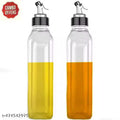 Premium Glass Oil Dispenser Bottle Set (Pack of 2) | Leakproof Olive Oil & Vinegar Pourer for Kitchen